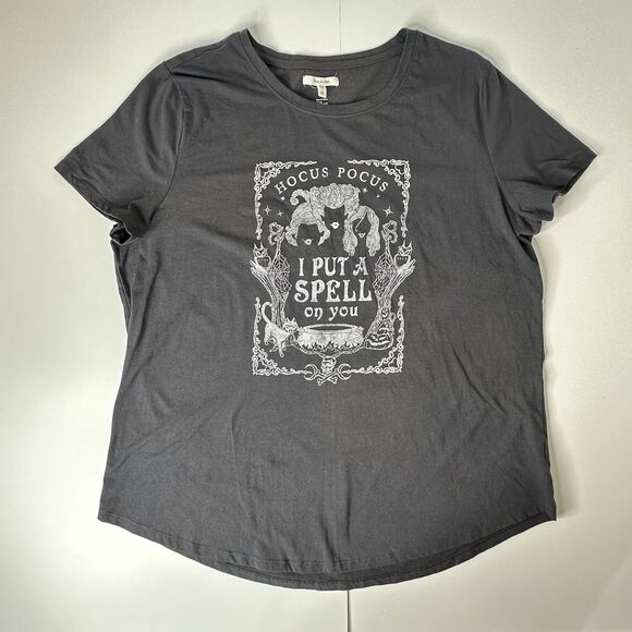 Disney Hocus Pocus T Shirt Sz XL Gray I Put A Spell On You Halloween Maurices - Picture 4 of 13